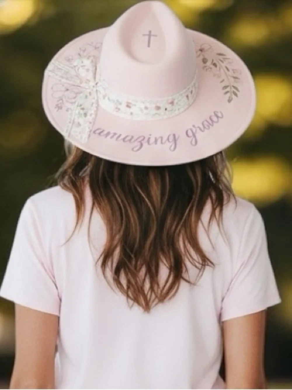 AMAZING GRACE Pink FAUX SUEDE HAT Amazing Grace Collection #01 Granny D Original